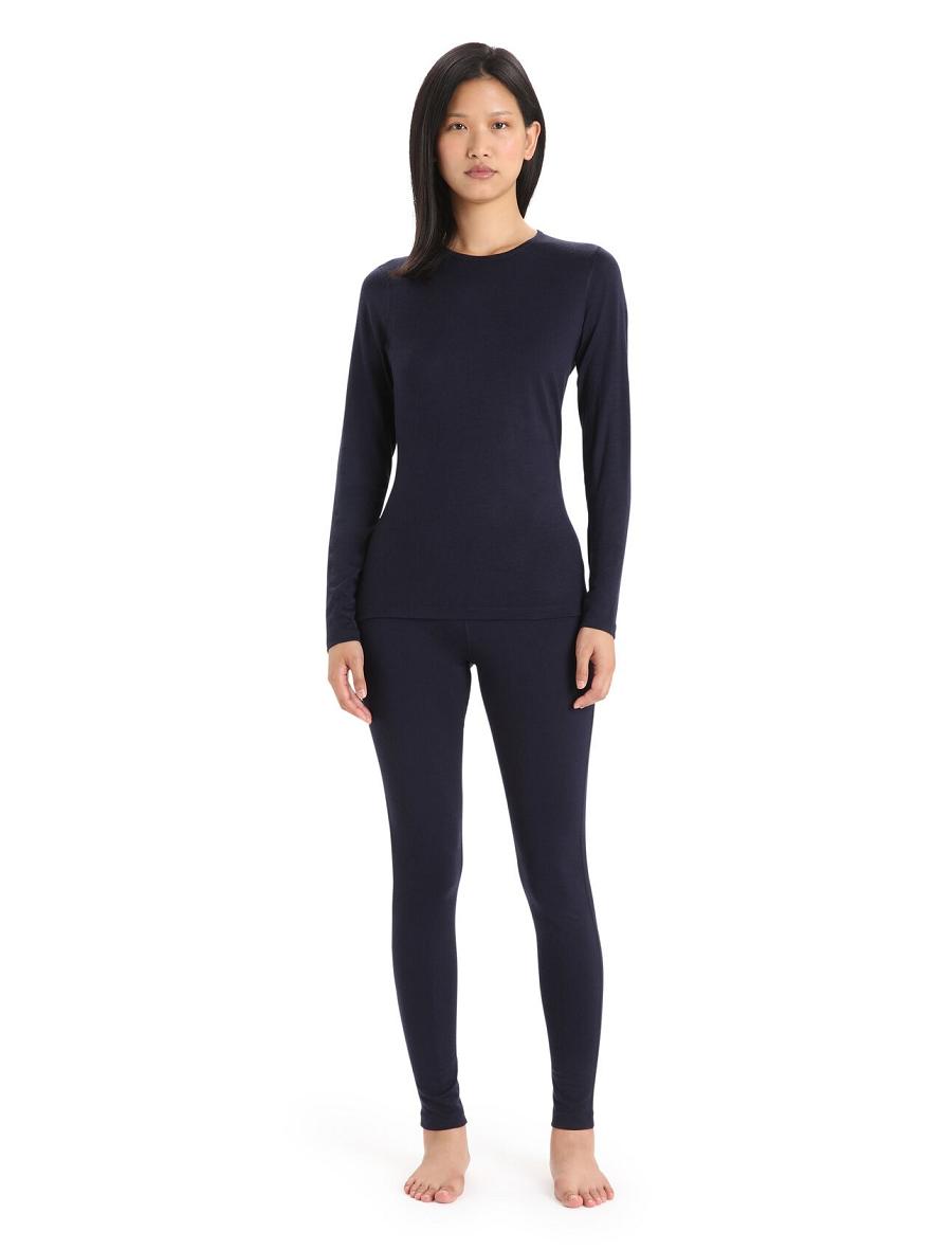 Icebreaker Merino 200 Oasis Thermal Leggings Női Base Layers Sötétkék | HU 1917HAPK